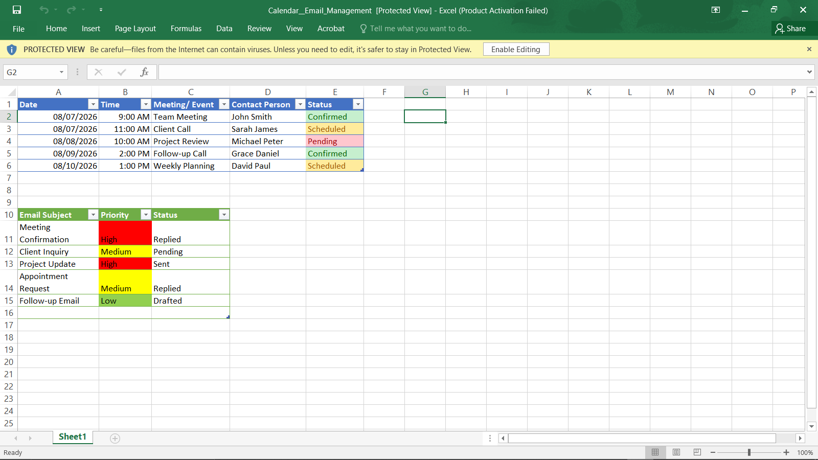 Calendar & Email Management System